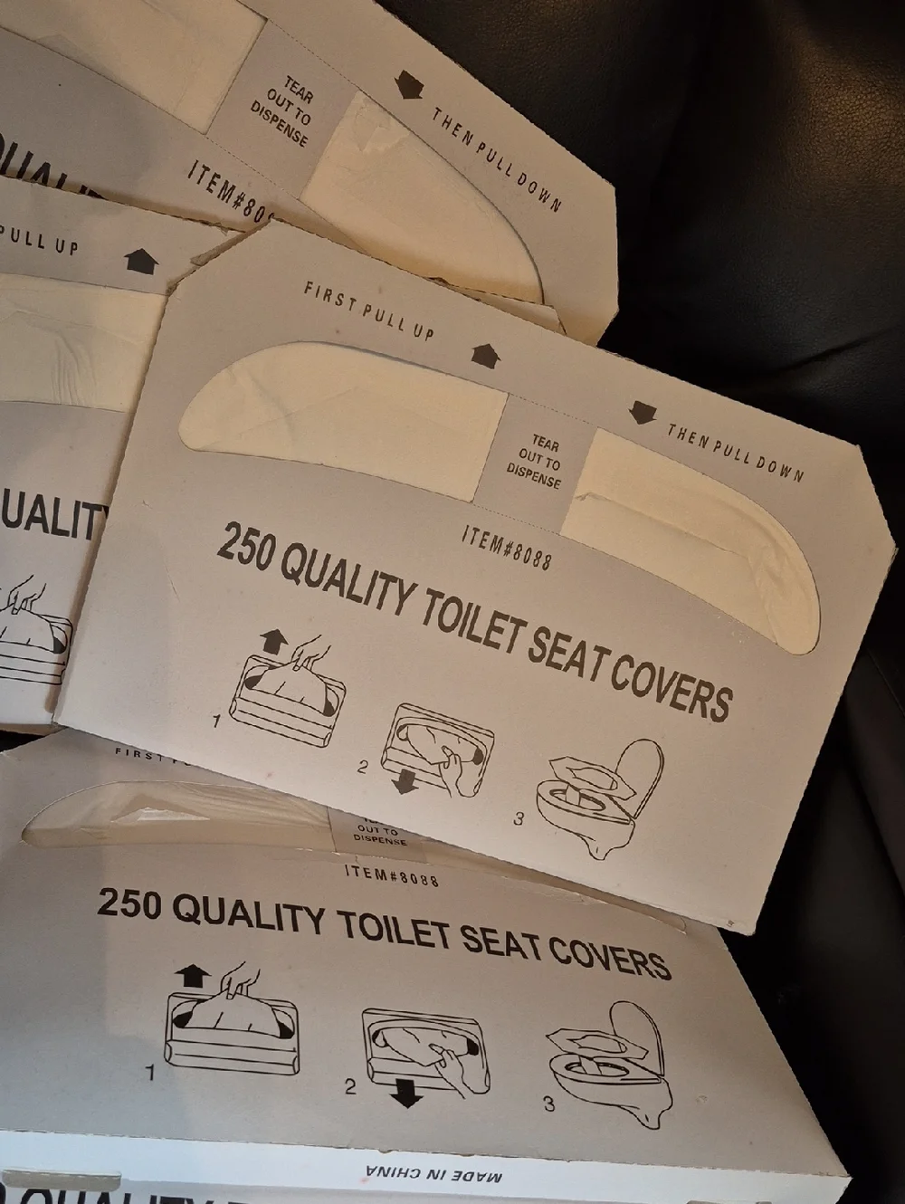Public Toilet Seat Cover•1,000 Count total•  Four(4)Packages•250 seat covers ea.
